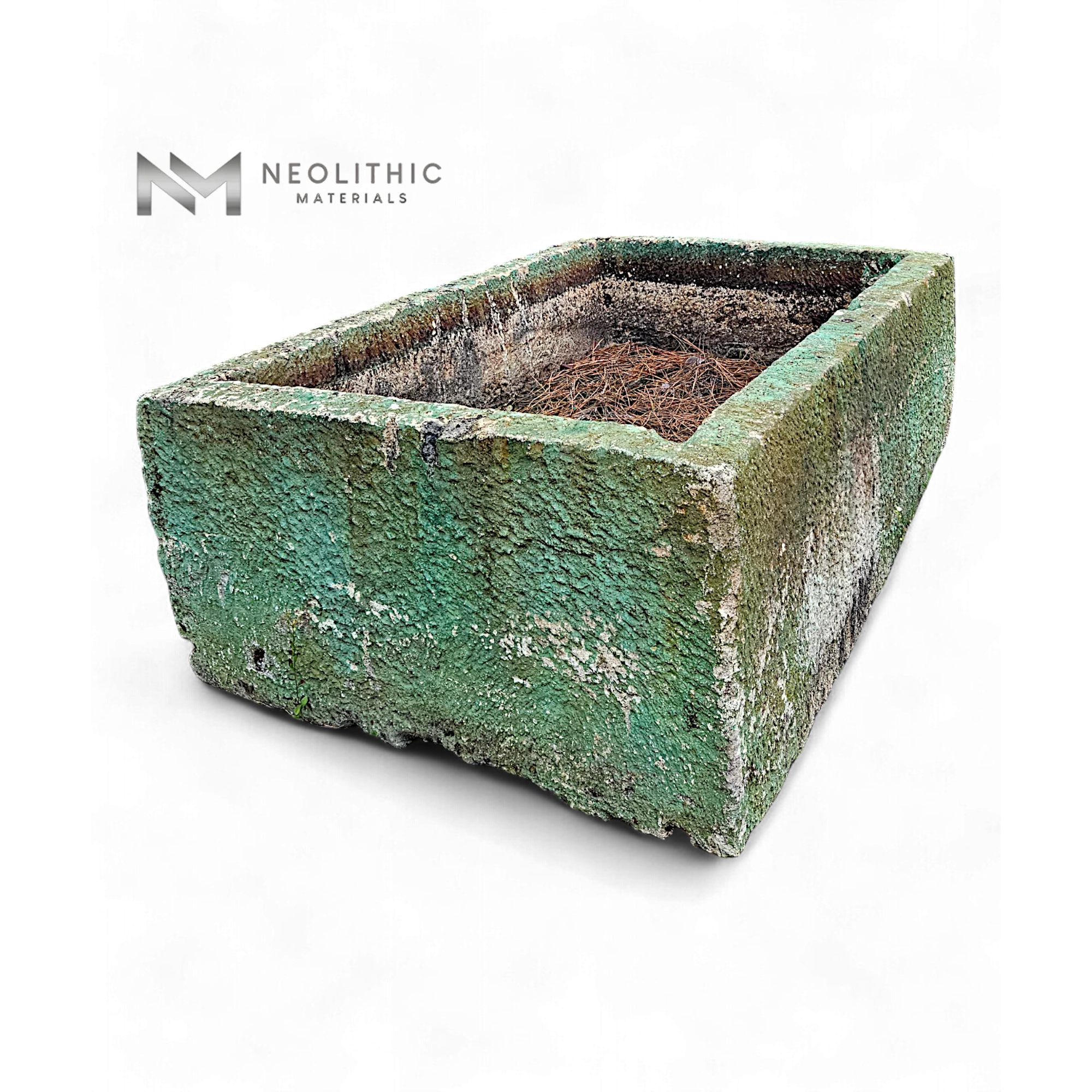 Antique French Limestone Trough (Green)